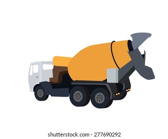 Machine Concrete Pump. Vector Illustration. EPS10.