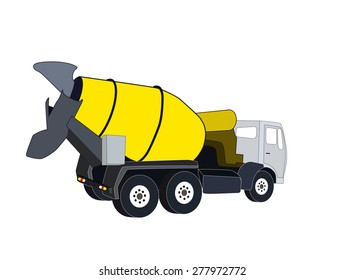 Machine Concrete Pump. Vector Illustration. EPS10.
