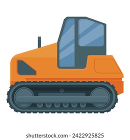 Machine crawler icon cartoon vector. Heavy tractor. Engine work