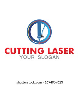  machine cuting laser metalworking Illustration vektor graphic design logo 