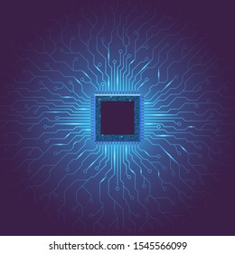 Machine deep learning technology background template. EPS 10