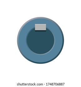 Machine design. Image of keyed connection to the shaft. Vector illustration isolated on white background