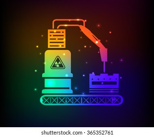 Machine design,rainbow concept,clean vector