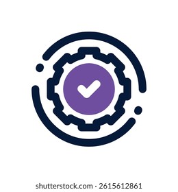 machine development dual tone icon. Sleek and modern vector icon for websites, mobile apps, marketing materials, and corporate design. Fully scalable and ready to use.