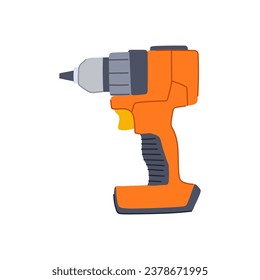 machine drill cartoon. work industry, construction industrial, tool technology machine drill sign. isolated symbol vector illustration