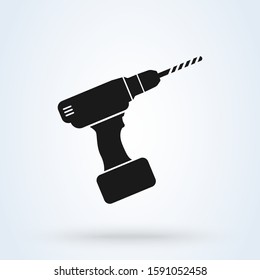 machine drill, vector modern icon design illustration.