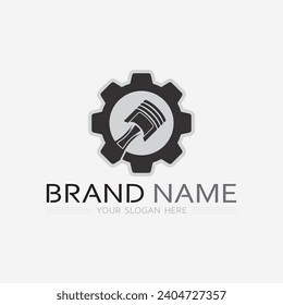 machine  engine and heavy equipment logos design icon sign vector illustration