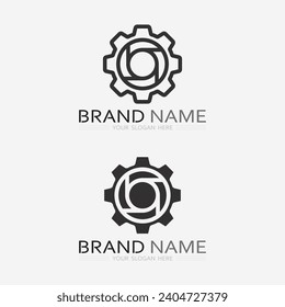 machine  engine and heavy equipment logos design icon sign vector illustration