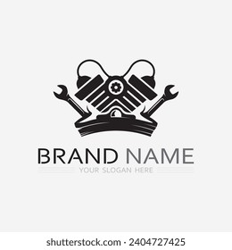 machine  engine and heavy equipment logos design icon sign vector illustration
