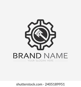 machine  engine and heavy equipment logos design icon sign vector illustration