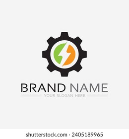 machine  engine and heavy equipment logos design icon sign vector illustration