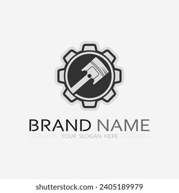 machine  engine and heavy equipment logos design icon sign vector illustration