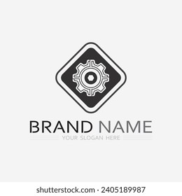 machine  engine and heavy equipment logos design icon sign vector illustration
