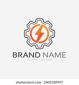 machine  engine and heavy equipment logos design icon sign vector illustration