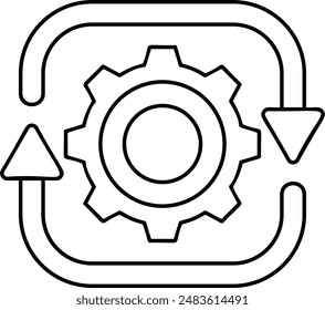 Machine Engineering Process concept vector icon design, Labor Day Symbol, 1st of May Sign, International Worker stock illustration