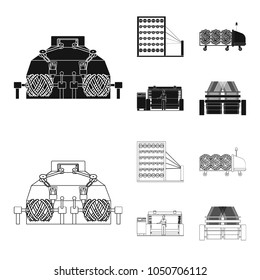 Machine, equipment, spinning, and other web icon in black,outline style., Appliances, inventory, textiles icons in set collection.
