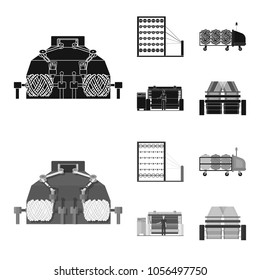 Machine, equipment, spinning, and other web icon in black,monochrom style., Appliances, inventory, textiles icons in set collection.