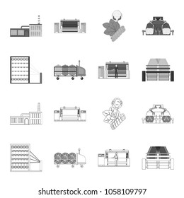 Machine, equipment, spinning, and other web icon in outline,monochrome style., Appliances, inventory, textiles icons in set collection.