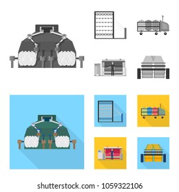 Machine, equipment, spinning, and other web icon in monochrome,flat style., Appliances, inventory, textiles icons in set collection.