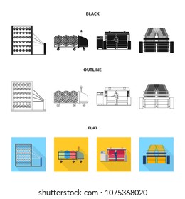 Machine, equipment, spinning, and other web icon in black,flat,outline style., Appliances, inventory, textiles icons in set collection.