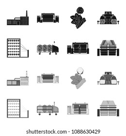 Machine, equipment, spinning, and other web icon in black,monochrome style., Appliances, inventory, textiles icons in set collection.