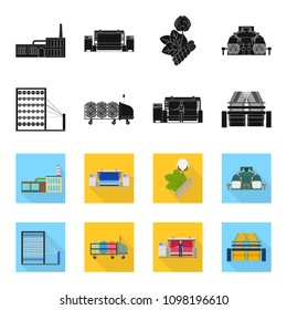 Machine, equipment, spinning, and other web icon in black,flet style., Appliances, inventory, textiles icons in set collection.