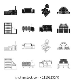 Machine, equipment, spinning, and other web icon in black,outline style., Appliances, inventory, textiles icons in set collection.