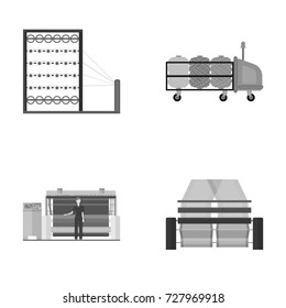 Machine, equipment, spinning, and other web icon in monochrome style., Appliances, inventory, textiles icons in set collection.