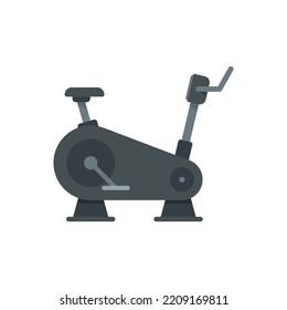 Machine exercise bike icon. Flat illustration of Machine exercise bike vector icon isolated on white background