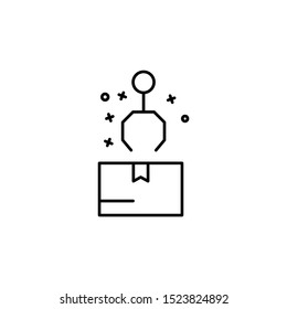 Machine factory box icon. Element of manufacturing