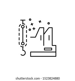 Machine factory packing icon. Element of manufacturing