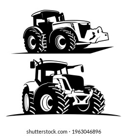 machine farm logo icon design vector