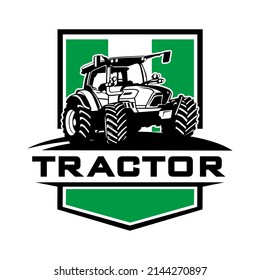 machine farm logo icon design vector