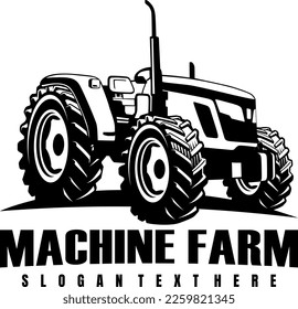 machine farm logo icon design vector