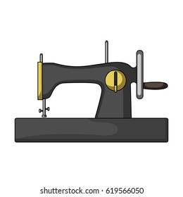 Machine for fast sewing. Sewing or tailoring tools kit single icon in cartoon style vector symbol stock illustration.