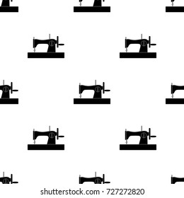 Machine for fast sewing. Sewing or tailoring tools kit single icon in black style vector symbol stock illustration.