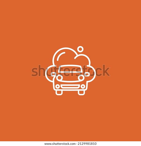 machine\
in foam sign icon logo for self service car\
wash