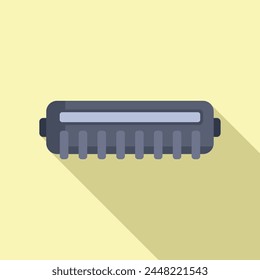 Machine gadget ink icon flat vector. Colored device. Recycle can trash