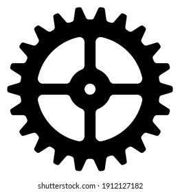 Machine gear, cogwheel vector icon illustration