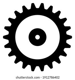 Ilustración del icono del engranaje de la máquina, vector de la rueda