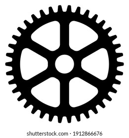 Ilustración del icono del engranaje de la máquina, vector de la rueda