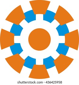 machine gear rotary logo design