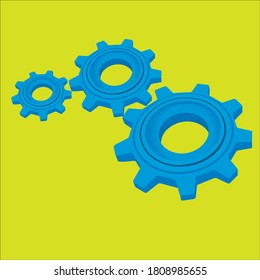 machine gear three vector wheel