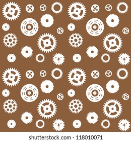 Machine Gear Wheel Cogwheel seamless pattern. Vector illustration. EPS 10