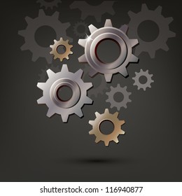 machine gear wheel cogwheel vector icon