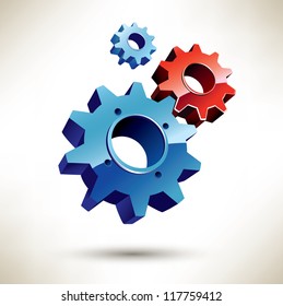 machine gear wheel cogwheel vector icon