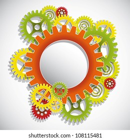 Machine Gear Wheel Vector.Eps10 .Image contain transparency and various blending modes