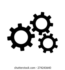 Machine Gears Cogs Settings Flat Vector Stock Vector (Royalty Free ...