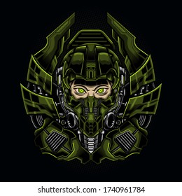 Machine girl robotic cyborg woman