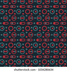 Machine gone mad seamless pattern. Creative design for various backgrounds.